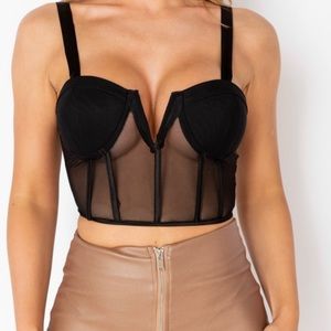 Mesh Bustier Top